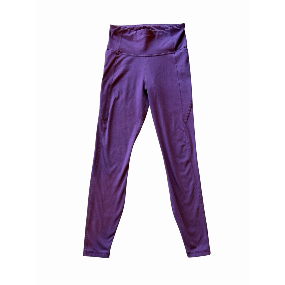 All in Motion Women's S Purple High Rise Athletic Leggings With Side Pockets